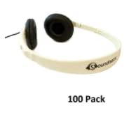 Load image into Gallery viewer, Soundnetic Headphones 100 Pack Budget Stereo Headphones with Leatherette Pads

