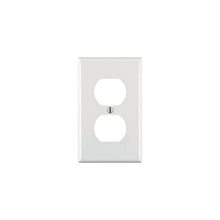 Load image into Gallery viewer, Leviton 020-88003WHT Single Gang White Duplex Receptacle Wallplate
