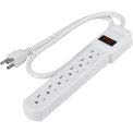 Load image into Gallery viewer, 6 outlet Power Strip, 2.5&#39; Cord, 14/3C, Lighted Switch, 15A, 125V,1875W, White, UL/CUL

