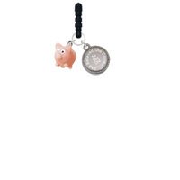 Load image into Gallery viewer, Delight Jewelry Resin Pink Pig She Believed She Could Phone Charm

