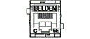AX101047 - Belden GigaFlex MDVO-Style Category 5e Modular Jack, Black, Pack of 2