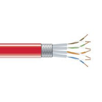 Black Box CAT6 250-MHz Shielded, Stranded Bulk Cable (SSTP, PIMF), Red, 1000-ft. (304.8-m) (EVNSL0272RD-1000)