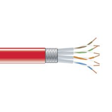 Black Box CAT6 250-MHz Shielded, Stranded Bulk Cable (SSTP, PIMF), Red, 1000-ft. (304.8-m) (EVNSL0272RD-1000)