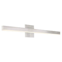 Modern Brushed Nickel LED Bathroom Light with Frosted Shade 3000K 1406LM
