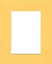 Load image into Gallery viewer, Pack of (2) 22x28 Acid Free White Core Picture Mats Cut for 18x24 Pictures in Yellow
