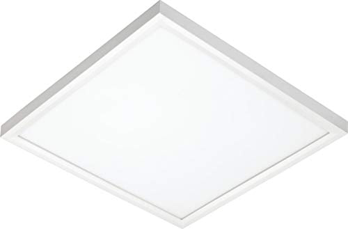 Juno Lighting JSFSQ 14IN 18LM 30K 90CRI 120 FRPC WH LED Square 14-Inch Slim Form Flush Mount Ceiling Light, White