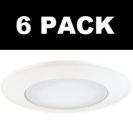 6â? Inch Recessed Can Light Shower Trim Frosted Glass Albalite Lens   Replaces Juno 20 Pw   6 Pack