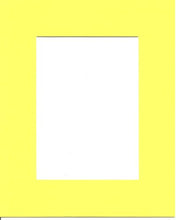 Load image into Gallery viewer, Pack of 10 8x10 Yellow Picture Mats with White Core Bevel Cut for 5x7 Pictures
