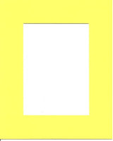 Pack of 10 8x10 Yellow Picture Mats with White Core Bevel Cut for 5x7 Pictures