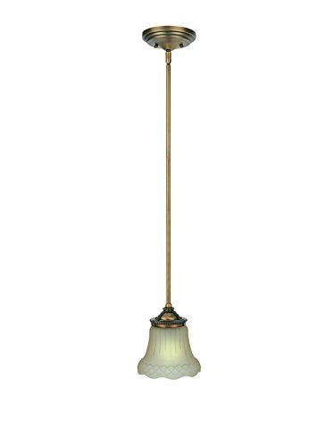 Lite Source C71202 Pendant with Amber Glass Shades, Copper Finish