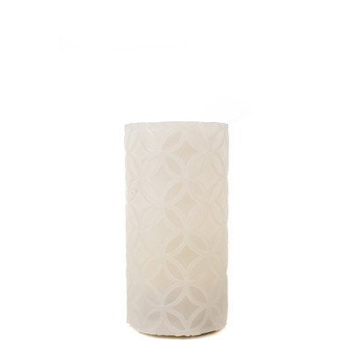 Carved Series Flameless Pillar Candle Color: Ivory, Size: 6