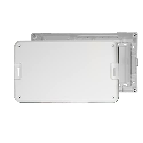 Legrand - OnQ, Cable Management, Structured Media Enclosure, In-Wall Enclosure for MDU, Screw-On Cover, 8 inch, Glossy White, EN0800