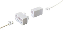 Load image into Gallery viewer, Telephone Splitter 2 Line Adapter - 3-Way Splitter (Line 1, Line 2, and Twin Line) - Dual Line Separator - 4 Conductor Connector (2 Phone Lines) - White, 3 Pack
