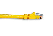Load image into Gallery viewer, Cablelera ZPK135S25-10 Cat6 Ethernet Cable UTP Rated 550 MHz with snagless Molded Boots, Yellow Color, 25&#39;, 10 Pieces per Pack
