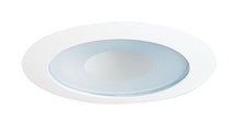 Load image into Gallery viewer, Juno Lighting TC1R &amp; 12W-WH Combo 4-Inch TC rated Remodel Recessed Housing with Perimeter Frosted Glass Lens, White Trim Ring Trim (Shower)
