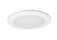 Nicor Lighting 4 Inch White Shower Trim With Glass Albalite Lens, For 4 Inch Housings (19509 Wh)