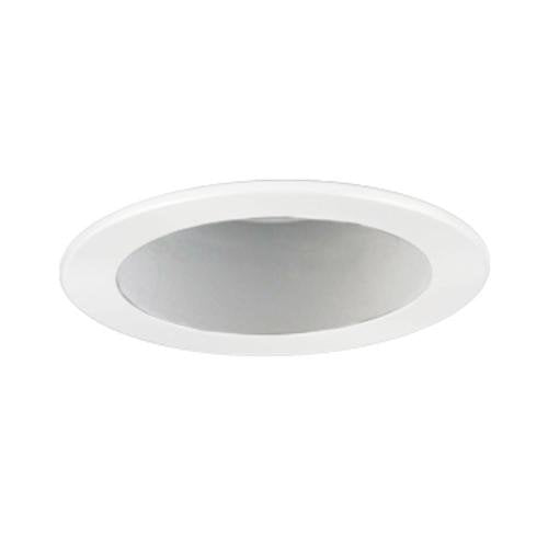 Jesco Lighting TM402WHWH 4-Inch Aperture Low Voltage Trim Recessed Light, Adjustable Open Reflector, All White Finish