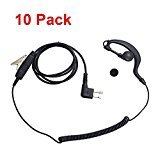 Load image into Gallery viewer, M head Earpiece Headset PTT With Mic for 2-pin Motorola Two Way Radio 10 pack

