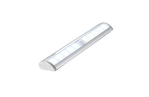 KULED Motion Sensing LED, 10 Bright LED Night Light Stick-on Anywhere Motion Sensing Lighting Bar (White 10 LEDs)
