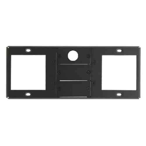 Kramer TBUS-6 Insertion Plate for 2 Power 220VAC Includes 2 T6F-23 Electric Silver Blind Tops, Black