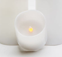 Load image into Gallery viewer, Richland Wavy Top Flameless LED Pillar Candle White 3&quot; x 9&quot;
