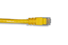 Load image into Gallery viewer, Cablelera ZPK135S25-10 Cat6 Ethernet Cable UTP Rated 550 MHz with snagless Molded Boots, Yellow Color, 25&#39;, 10 Pieces per Pack
