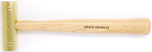 Grace USA - 24 Ounce Brass Hammer - Gunsmithing - Hammers - 24 ounce - Gunsmith Tools & Accessories, Gold (BH-24)