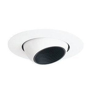 Juno Lighting Group 448-SC 4 Inch Low Voltage Round Baffle Adjustable Eyeball Trim, Satin Chrome