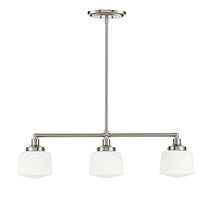 Load image into Gallery viewer, Linea di Liara Scolare Modern Linear Chandeliers for Dining Room Light Fixtures Over Table Brushed Nickel Pendant Lights Kitchen Island Lighting 3-Light Kitchen Lights Ceiling Hanging, UL Listed
