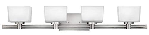 Hinkley Taylor Collection Contemporary Modern Four Light 240W G9 Bathroom Vanity Fixture, Brushed Nickel
