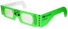 Load image into Gallery viewer, 10 3D Paper Glasses, Diffraction, Stock Printed Assorted Neon, Bulk
