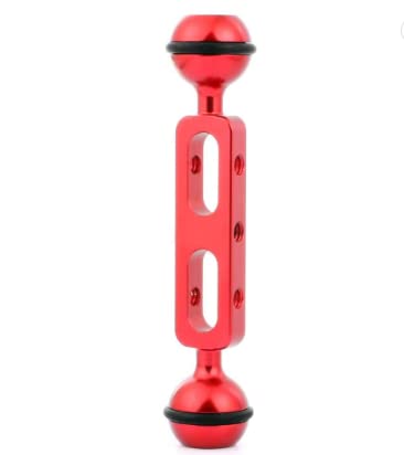XT-XINTE A13 13cm Aluminum Alloy Joint Diving Lights Arm Camera Light Monopod Compatible for GoPro/Xiaomi Yi /Sj4000 Accessory (Red)