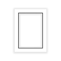 8x10 Mat for 6x8 Photo - Precut White on Black Double Mat Picture Matboard for Frames Measuring 8 x 10 Inches - Bevel Cut Matte to Display Art Measuring 6 x 8 Inches - Acid Free ONE MAT