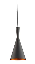 Load image into Gallery viewer, Pendants 1 Light Bulb Fixture with Matt Black and Copper Finish Metal Medium 7&quot; 100 Watts
