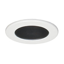 Load image into Gallery viewer, Jesco Lighting RLT-3502-BK-WH Accessory - 3.5&quot; Aperture Step Baffle Trim, Black/White Finish
