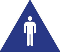 ADA Compliant Mens Restroom Door Signs with Male Symbol - 12x12