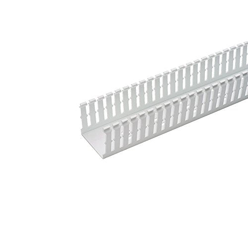 Panduit F2X3WH6-A Type F Narrow Slotted Duct with Adhesive Tape, PVC, White (10-Pack)