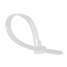 Load image into Gallery viewer, 100 x Natural Releasable Cable Ties 250mm x 7.6mm Reusable Wire Tidy Zip Straps
