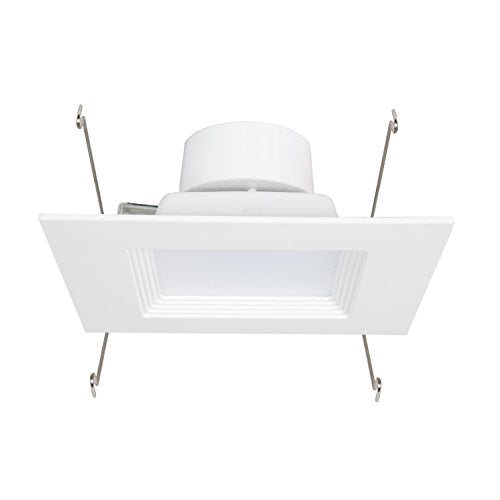 Maxxima 6 in. Dimmable Square LED Recessed Retrofit Downlight, 1150 Lumens, 90 CRI, Warm White 2700K, E26 Screw in Connection, 120 Watt Equivalent, Energy Star