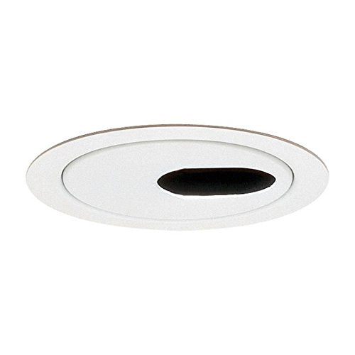 Lightolier 2006 3-3/4 Inch Adjustable Accent Slot Reflector Trim Round Matte White Lytecaster