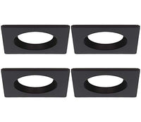 TORCHSTAR 4 Inch Interchangeable Trim Ring, Trim for Torchstar Recessed Downlight (ASIN: B01M1HXFS6; B01M167D0R), Oil Rubbed Bronze, Square, Pack of 4