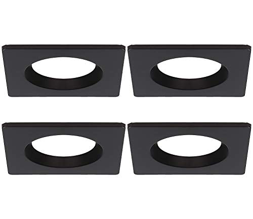 TORCHSTAR 4 Inch Interchangeable Trim Ring, Trim for Torchstar Recessed Downlight (ASIN: B01M1HXFS6; B01M167D0R), Oil Rubbed Bronze, Square, Pack of 4