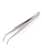 Load image into Gallery viewer, uxcell 4.5-inch Long Bended Nose Pointed Stainless Steel Curved Tweezer
