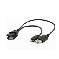 FASEN USB2.0 Female to USB 2.0 Male + Micro USB 2.0 Male OTG Cable