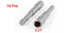 Load image into Gallery viewer, uxcell 10 Pcs 1/4 inches Shank 7mm Socket Hex Driver Power Tool
