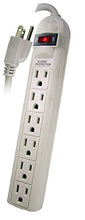 Load image into Gallery viewer, POWTECH UL Listed 6 Outlet Surge Protector Heavy Duty Home/Office Power Strip, 14 AWG Cord, 125V, 15AMPS, 1875 Watt, 12-Ft Power Cord
