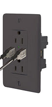 Load image into Gallery viewer, Diamond Group 61072USB Black Dual USB Charger with Duplex Receptacle
