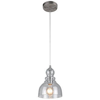 Westinghouse Lighting 6100700 One-Light Indoor Mini Pendant, Brushed Nickel Finish with Clear Seeded Glass