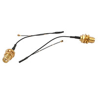 Aexit 2pcs Soldering Distribution electrical Wire IPEX to SMA Female Antenna WiFi Pigtail Cable 10cm Length for Router