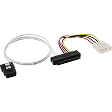 Load image into Gallery viewer, InLine 27622SAS Connection Cable Mini SAS SFF-8087to 1x HDD SAS SFF 8482+ Power) for Controller 0,5m
